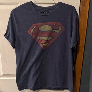 DC Comics Blue Superman Logo Short Sleeve Tee